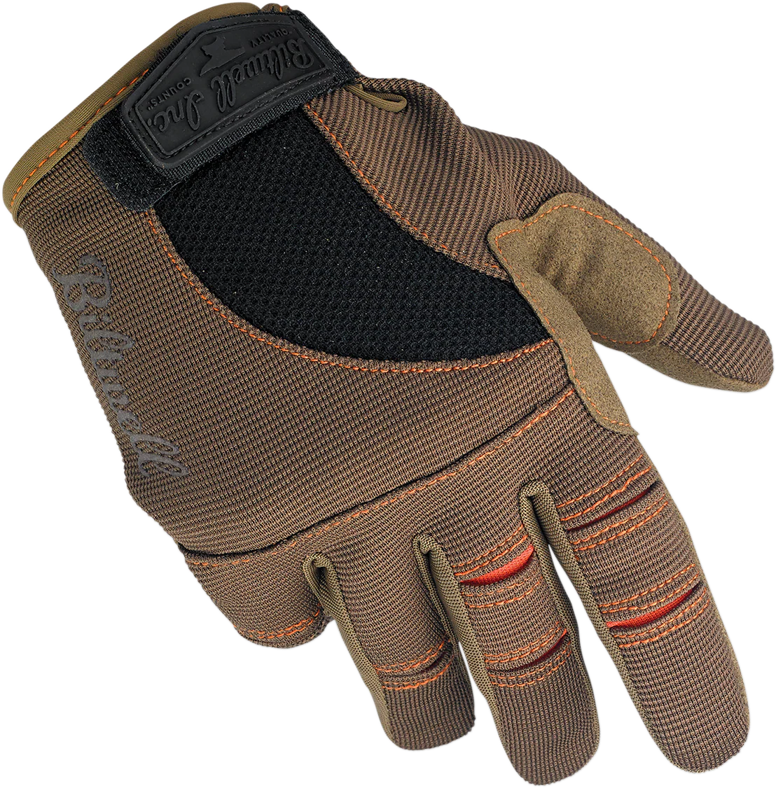 BILTWELL Moto Gloves - Brown/Orange - Small 1501-0206-002