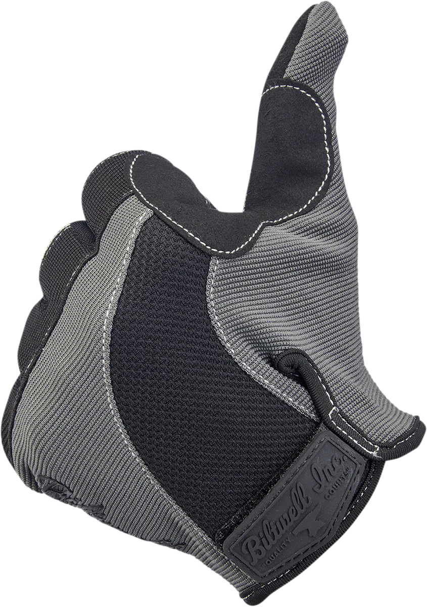 BILTWELL Moto Gloves - Gray/Black - XS 1501-1101-001 - Image 3