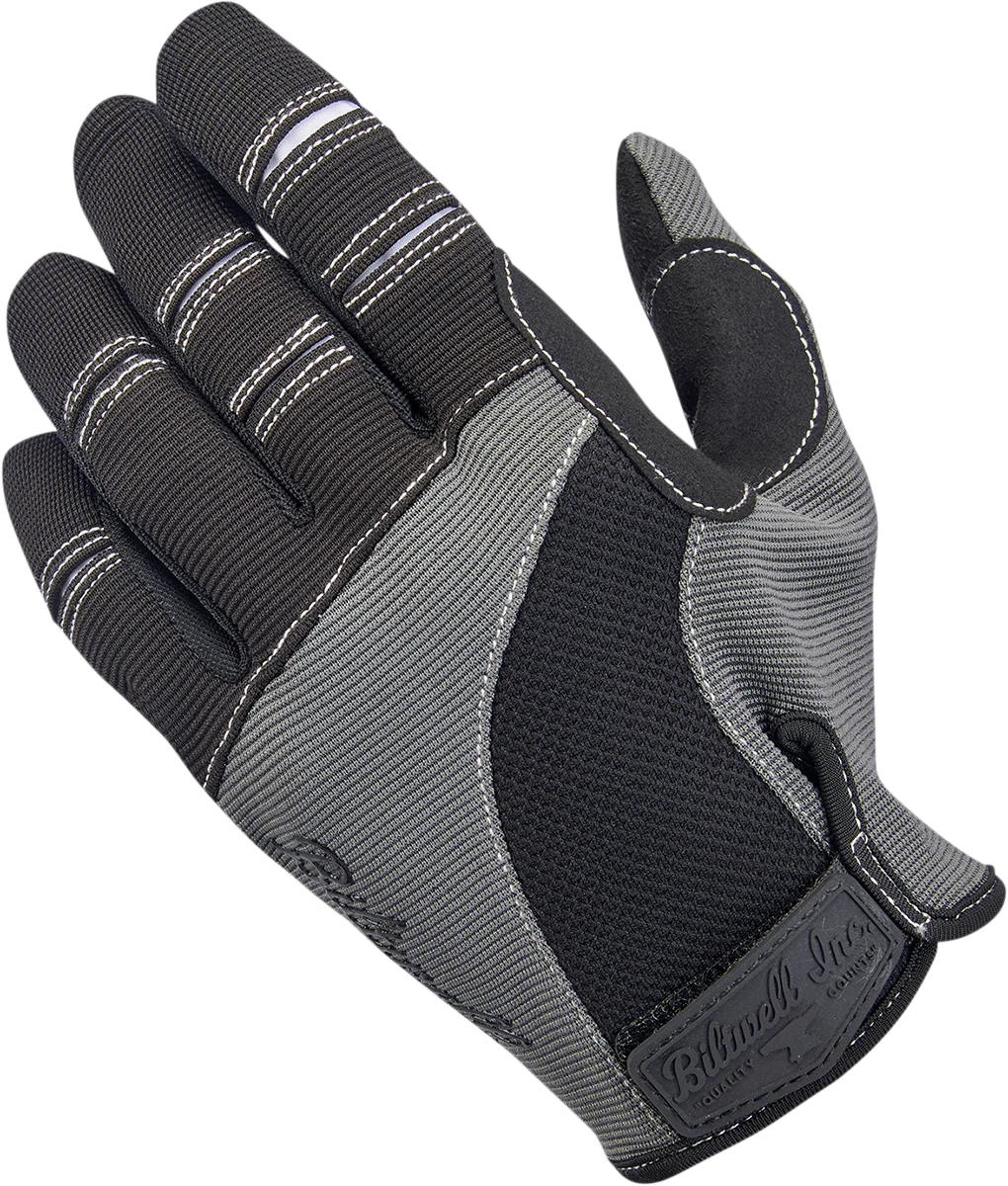 BILTWELL Moto Gloves - Gray/Black - XS 1501-1101-001 - Image 5