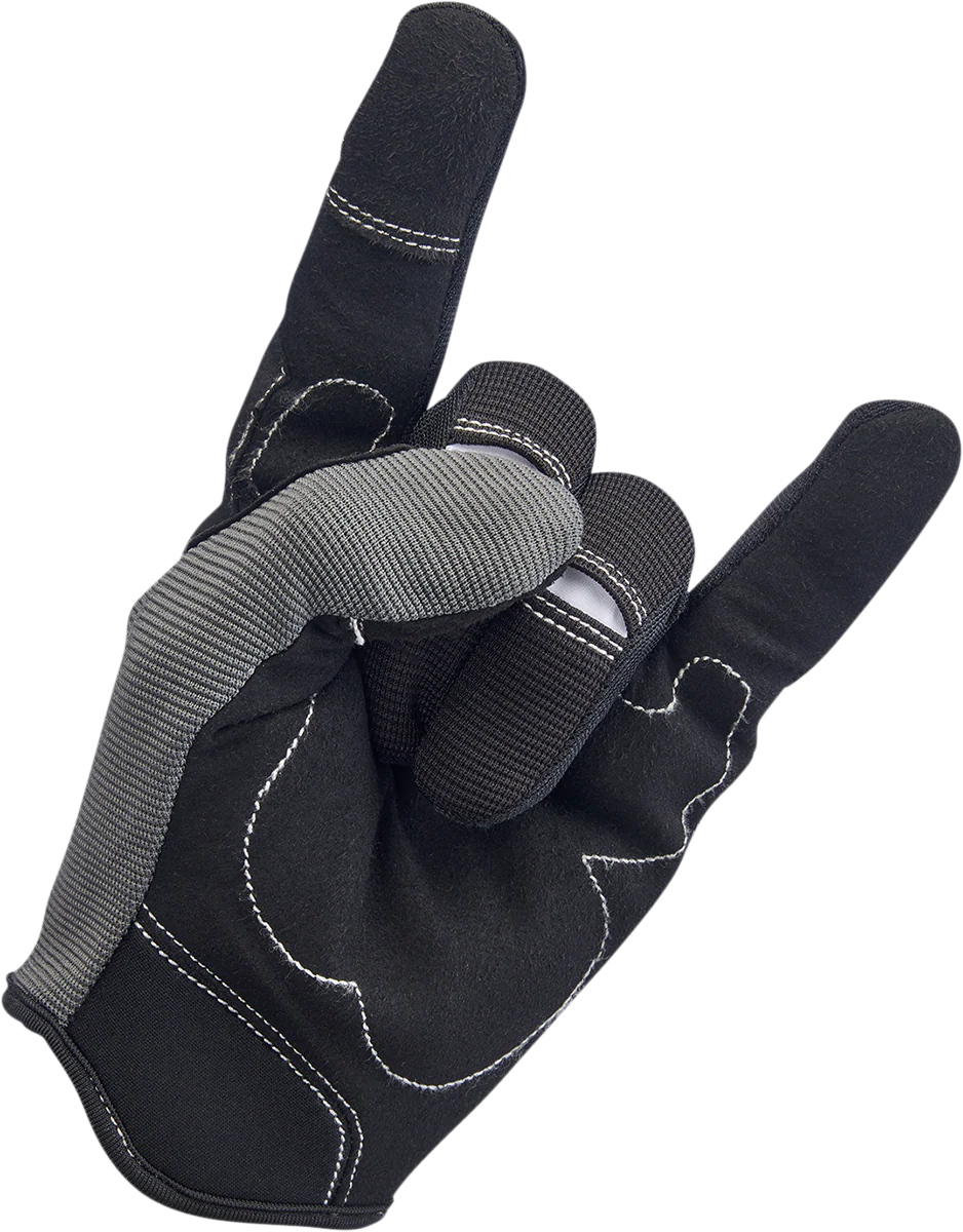 BILTWELL Moto Gloves - Gray/Black - XS 1501-1101-001 - Image 8