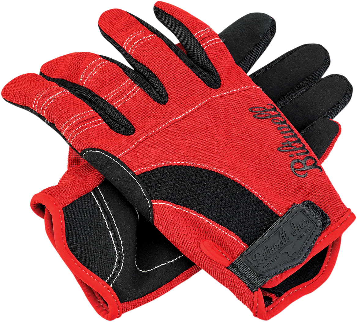 BILTWELL Moto Gloves - Red/Black/White - 2XL 1501-0804-006