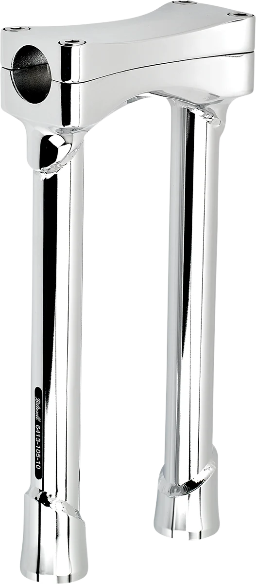 BILTWELL Murdock O/S Risers - 10" - Chrome 6413-105-10 - Image 2