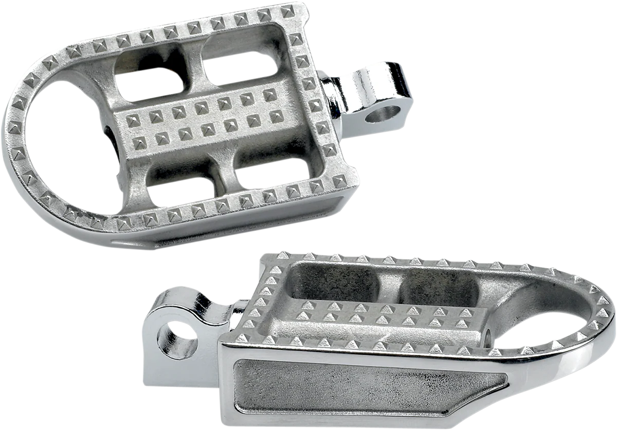 BILTWELL Mushman Footpegs - Standard - Raw Polished 7002-302-01