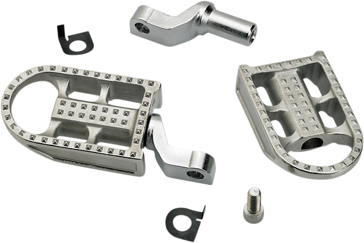 BILTWELL Mushman Footpegs - Step - Raw Polished 7002-302-02