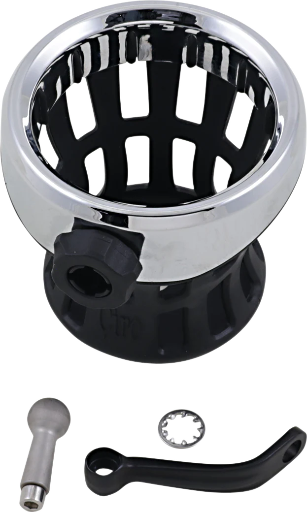 Ciro Drink Holder - Mirror Stem Mount - Chrome/Black 50420 - Image 2