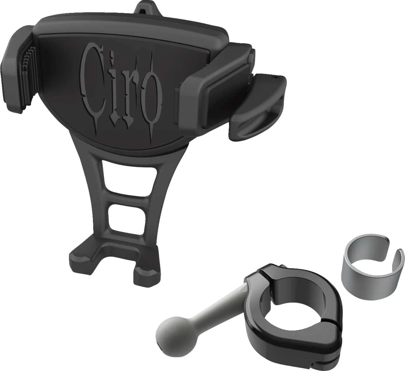 CIRO Phone Holder - Constrictor - Black - Black 7/8" | 1" Handlebar Mount 50353