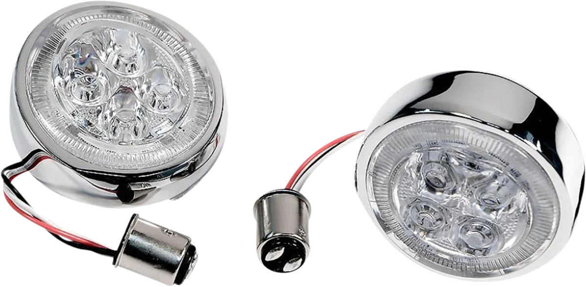 CIRO Rear Signal Light Inserts - Chrome - Red Lens 45401 - Image 3