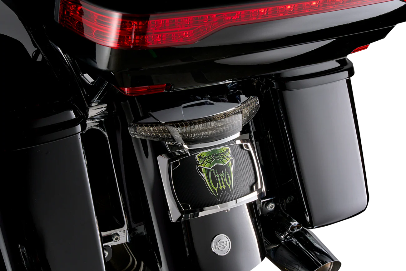 Ciro Taillight/License Plate Mount - Smoke Lens - Chrome 40453 - Image 2
