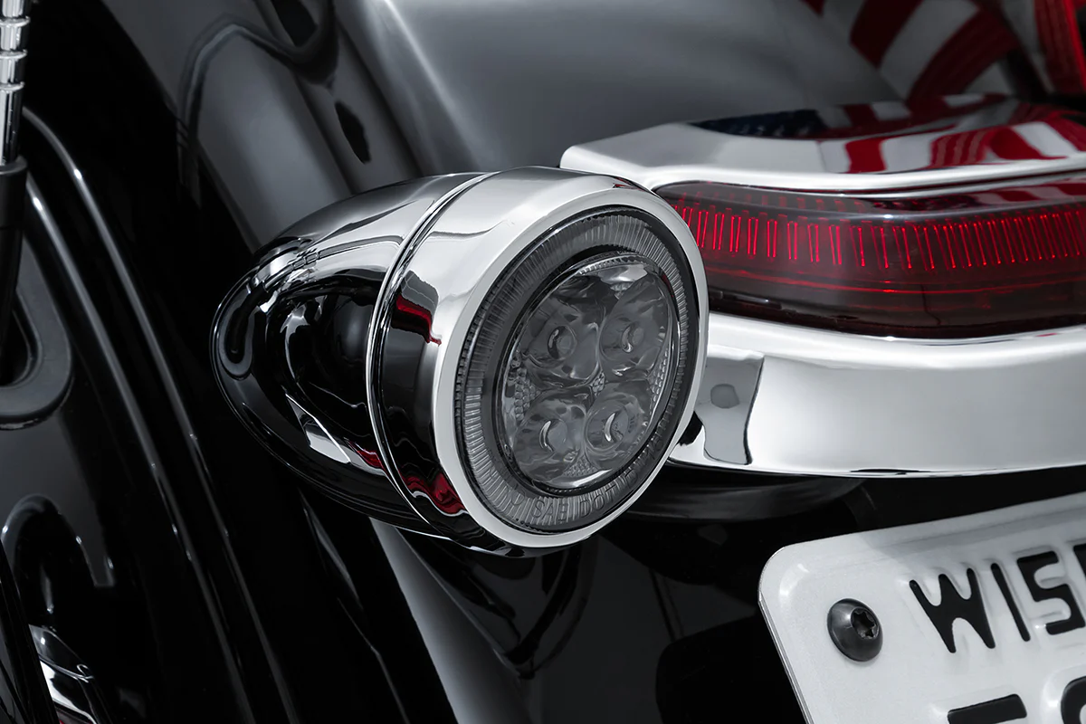 CIRO Turn Signal Insert - Red LED - Smoke Lens - Chrome 45601 - Image 3