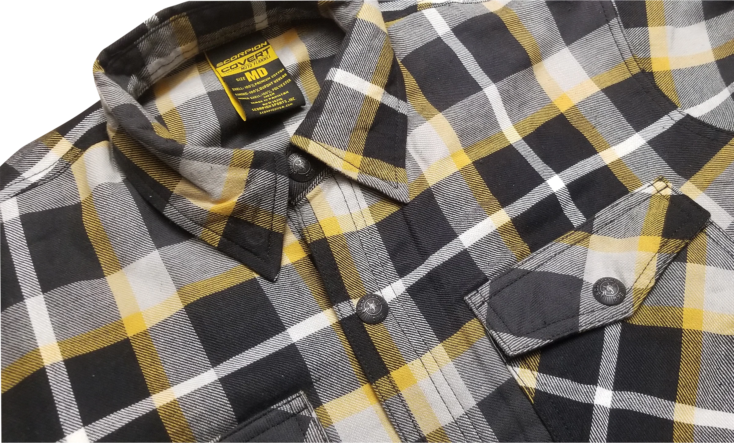 Scorpion - Covert Flannel White/Yellow Lg - Image 2