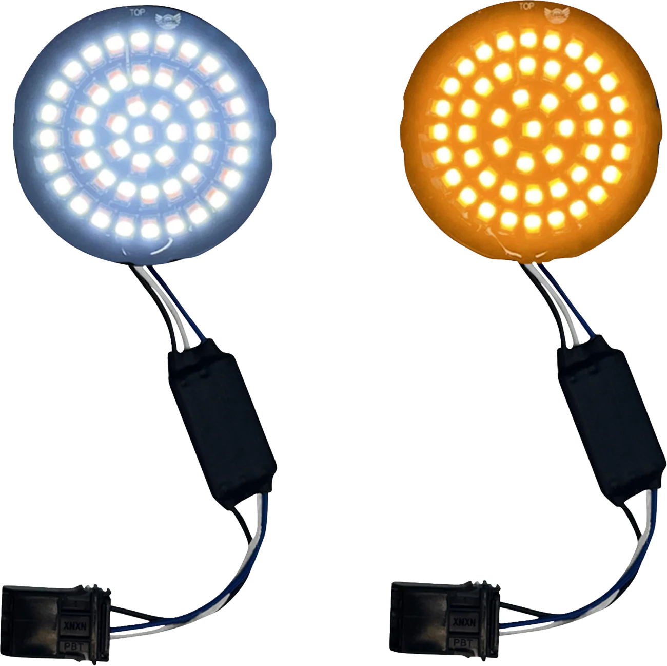 CUSTOM DYNAMICS Genesis? 4 Front Turn Signals - Amber/White GEN-4-AW-25ST