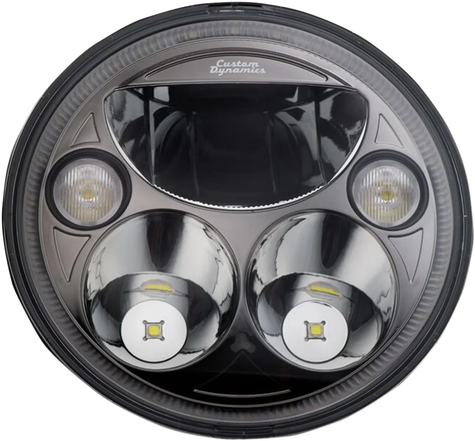 Custom Dynamics LED Headlight - 7" - Black - Each CDTB-7-B