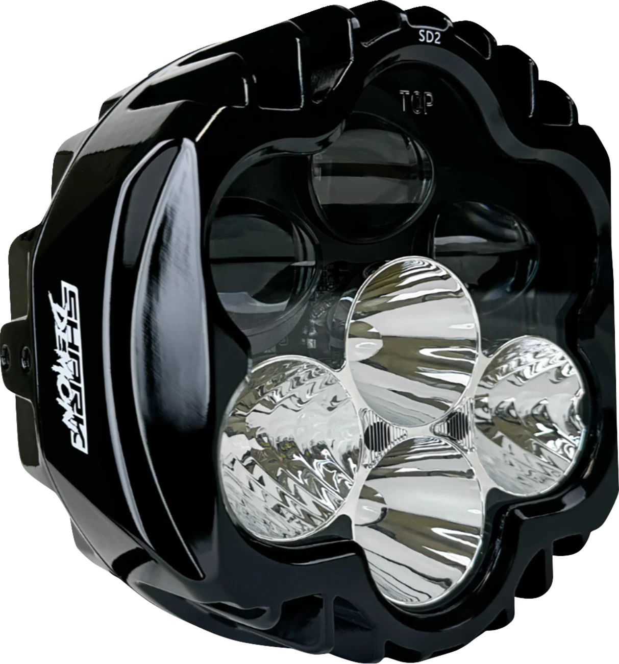 CUSTOM DYNAMICS LED Headlight - Shark Demon? - Pedestal Mount SD2-PM-W - Image 2