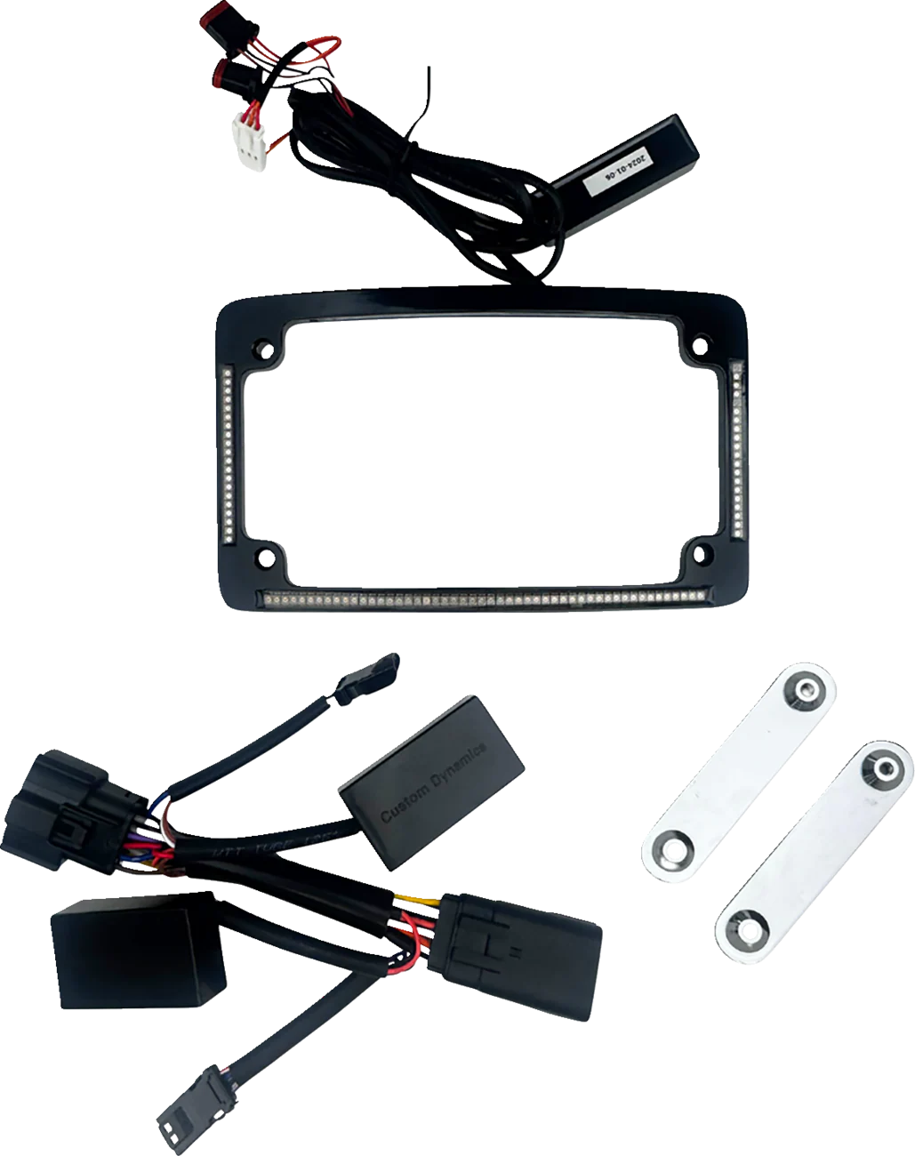 CUSTOM DYNAMICS License Plate Frame - LED - Black TF05-23-B
