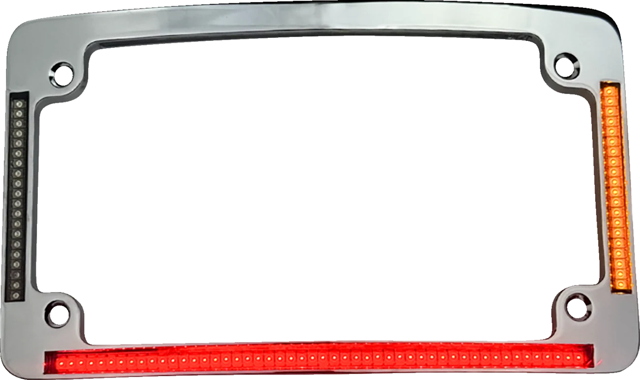 CUSTOM DYNAMICS License Plate Frame - LED - Chrome TF05-23-C