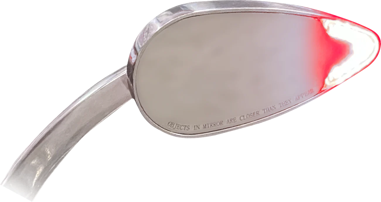 Custom Dynamics Mirrors - Side View - with LED Turn Signals - Chrome CD-MIR-PLUG-C - Image 3