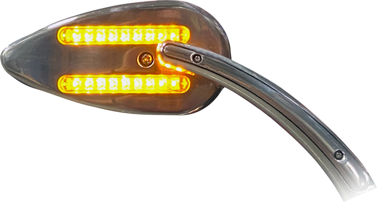 Custom Dynamics Mirrors - Side View - with LED Turn Signals - Chrome CD-MIR-PLUG-C - Image 4