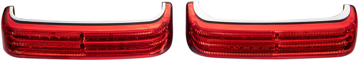 Custom Dynamics Saddlebag Lights - SS6 - Chrome/Red PB-SB-SS6-CR