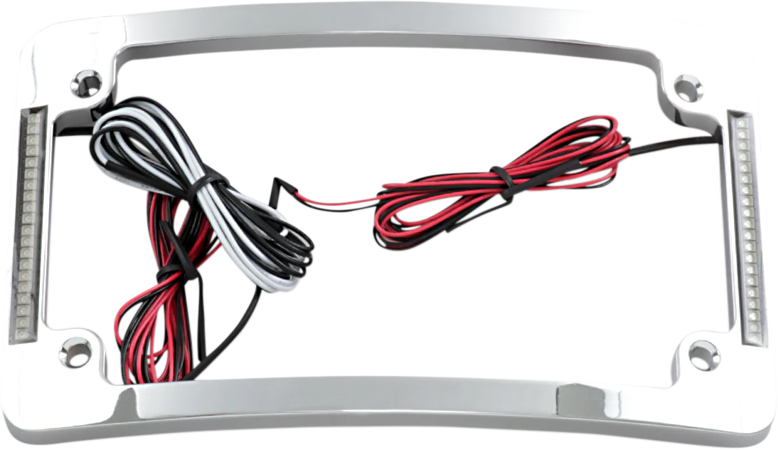 Custom Dynamics Tri-Radius License Plate Frame w Flushmount LEDs - Chrome TF06-C - Image 2