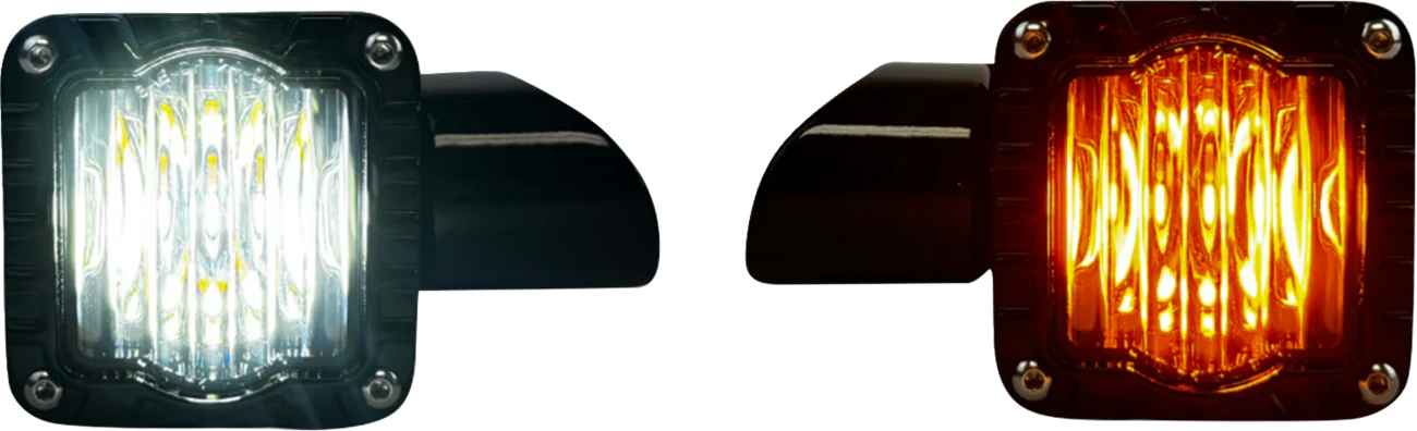 CUSTOM DYNAMICS Turn Signal - Shark Demon* - LED - Front - Smoke Lens SD-RG-FT-AW