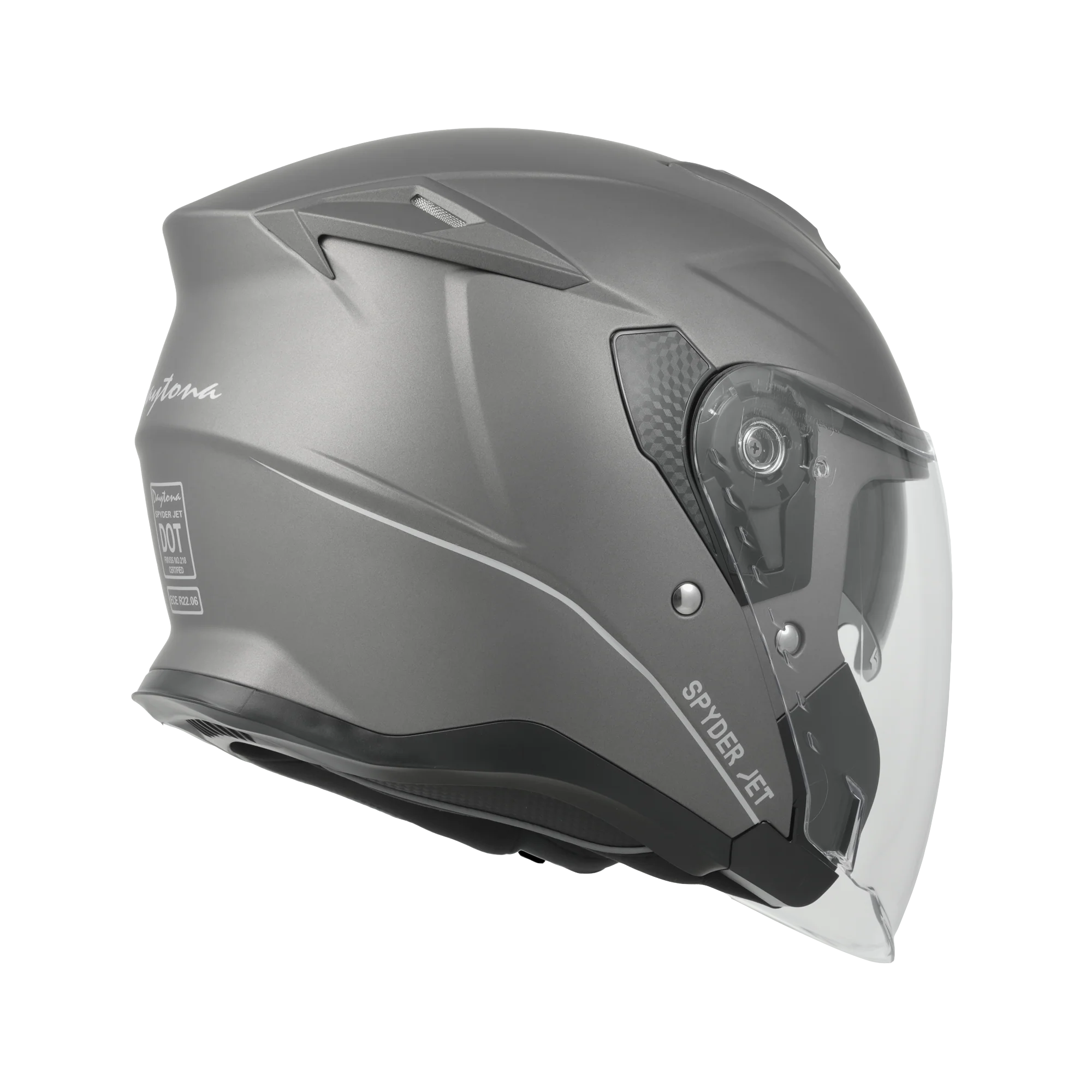 Daytona Spyder Jet- Gun Metal Grey Dull Metallic D.O.T. & ECE approved - Image 5