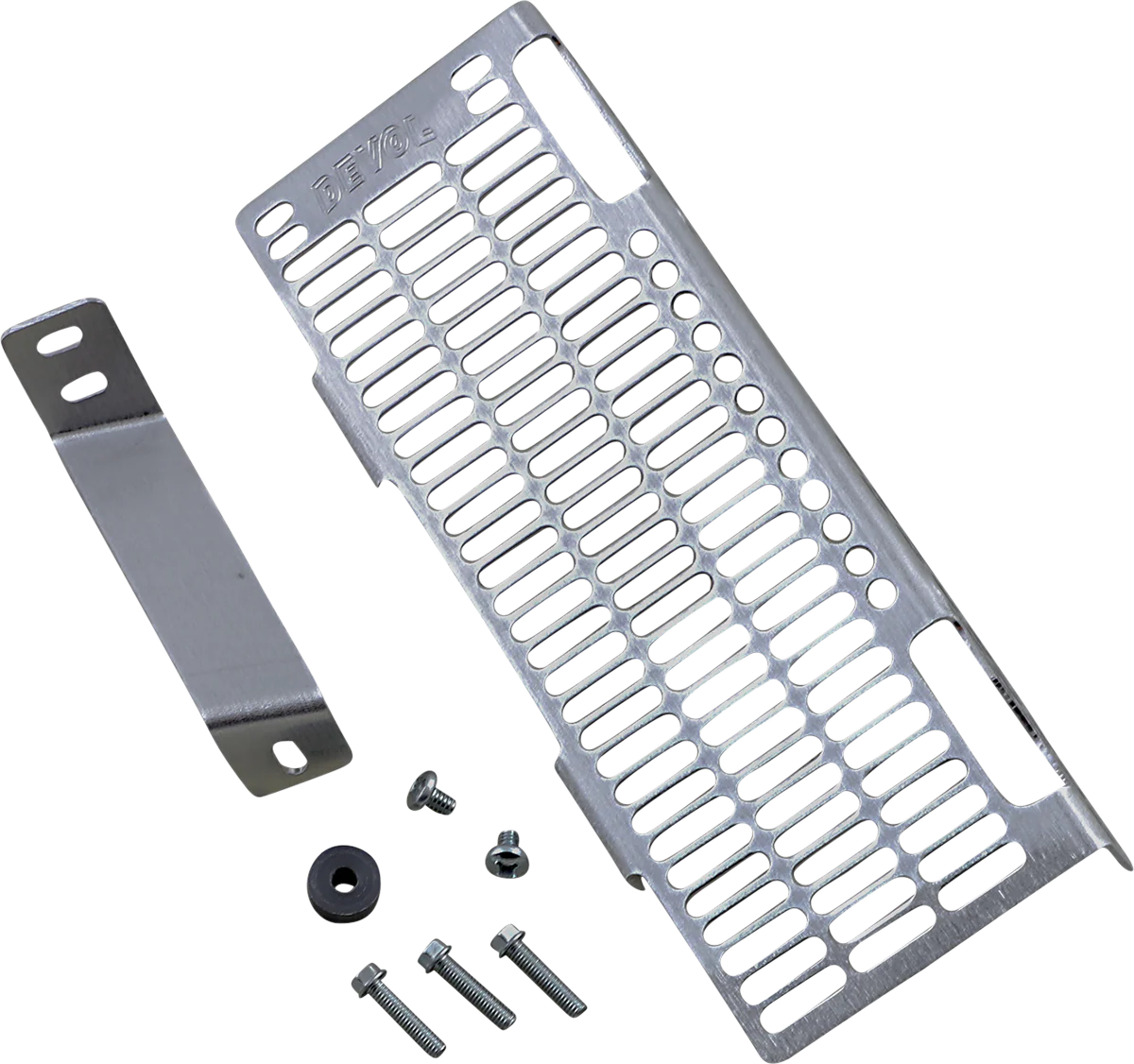 DEVOL Radiator Guard - Brushed Aluminum - Suzuki 0101-4501