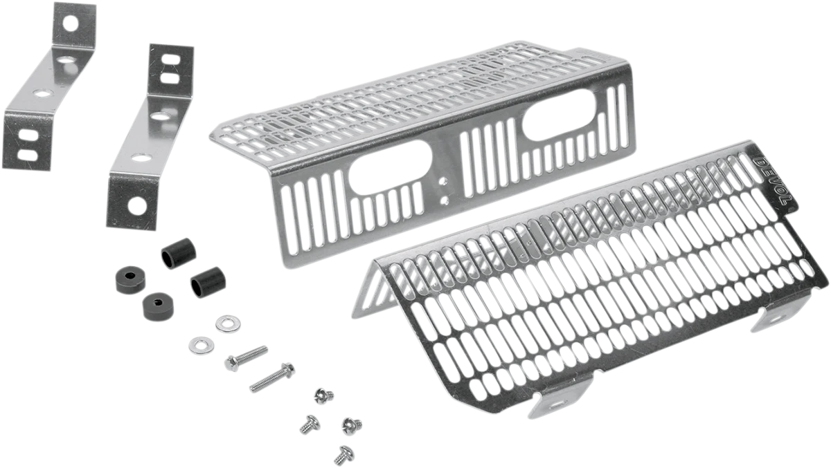 DEVOL Radiator Guards - Brushed Aluminum - KTM 0101-3101