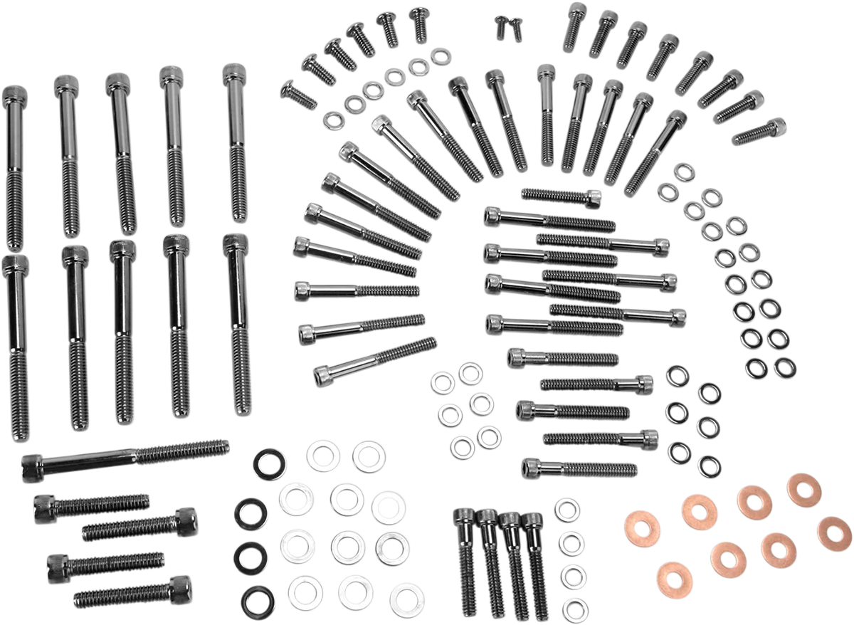 DRAG SPECIALTIES Bolt Kit - Knurled - Motor MK694BK