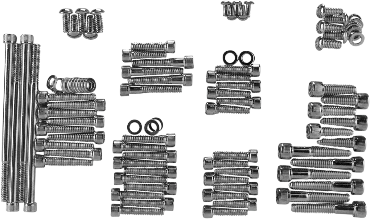 DRAG SPECIALTIES Bolt Kit - Knurled - Motor MK700BK
