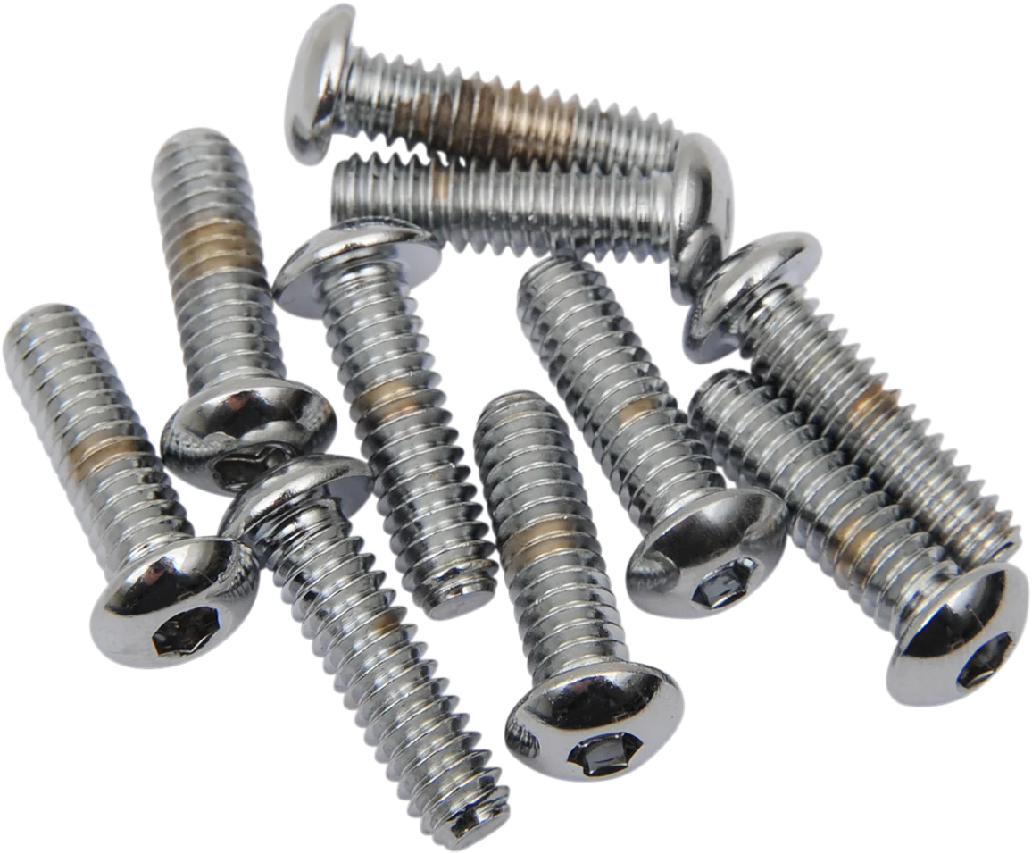 DRAG SPECIALTIES Bolts - Button Head/Replacement - 1/4"-20 x 1" - 10 Pack MPB414