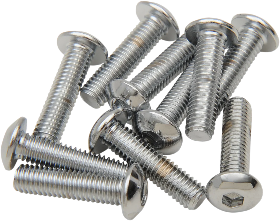 DRAG SPECIALTIES Bolts - Button Head/Replacement - #10-32 x 1/2" - 10 Pack MPB264