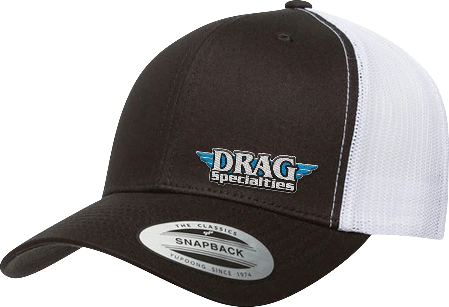 DRAG SPECIALTIES Drag Specialties Mesh Snapback Hat - Black/White NP22E-H709