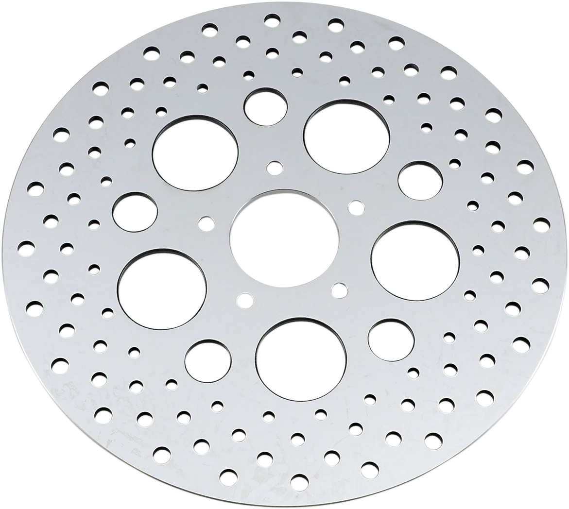 DRAG SPECIALTIES Drilled Brake Rotor - Front - 11.5" - Harley-Davidson 060185ASP-BC648