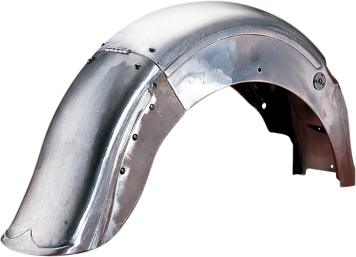 DRAG SPECIALTIES Hinged Read Fender - Raw - Steel 090016-PB-LB2