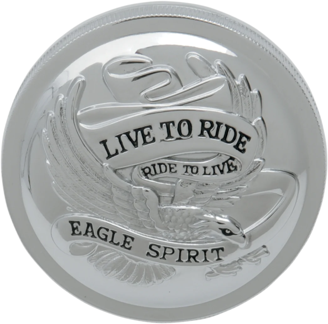 DRAG SPECIALTIES "Live to Ride" Gas Cap - Vented - Chrome 72644