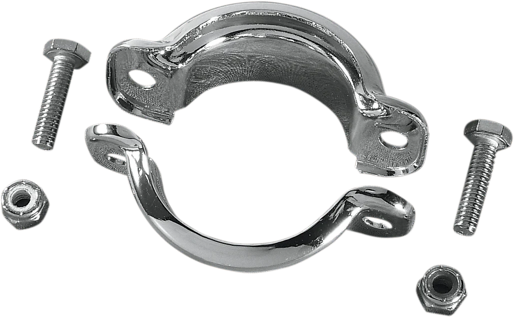 DRAG SPECIALTIES Muffler Clamps - Chrome 74785