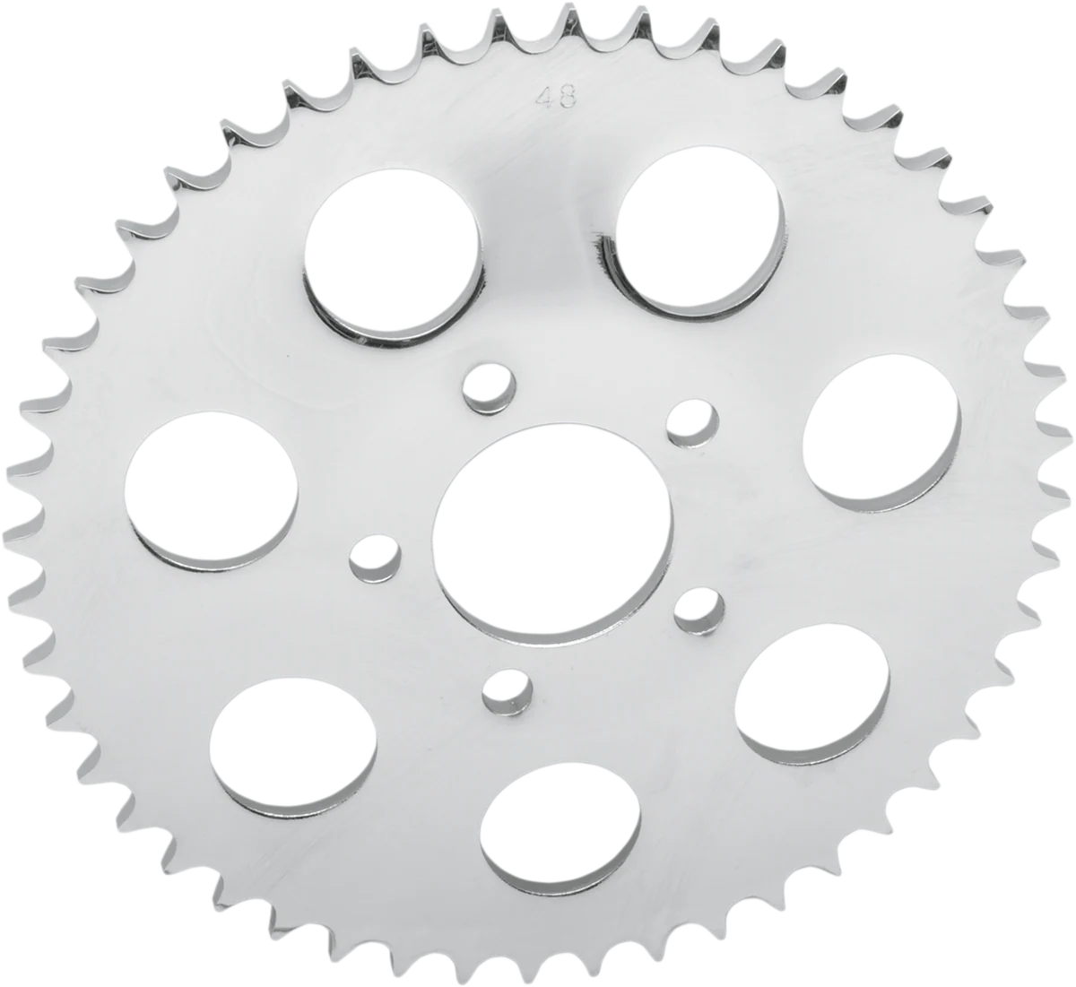 DRAG SPECIALTIES Rear Sprocket - Dished - Chrome - 49 Tooth - Big Twin 16425P