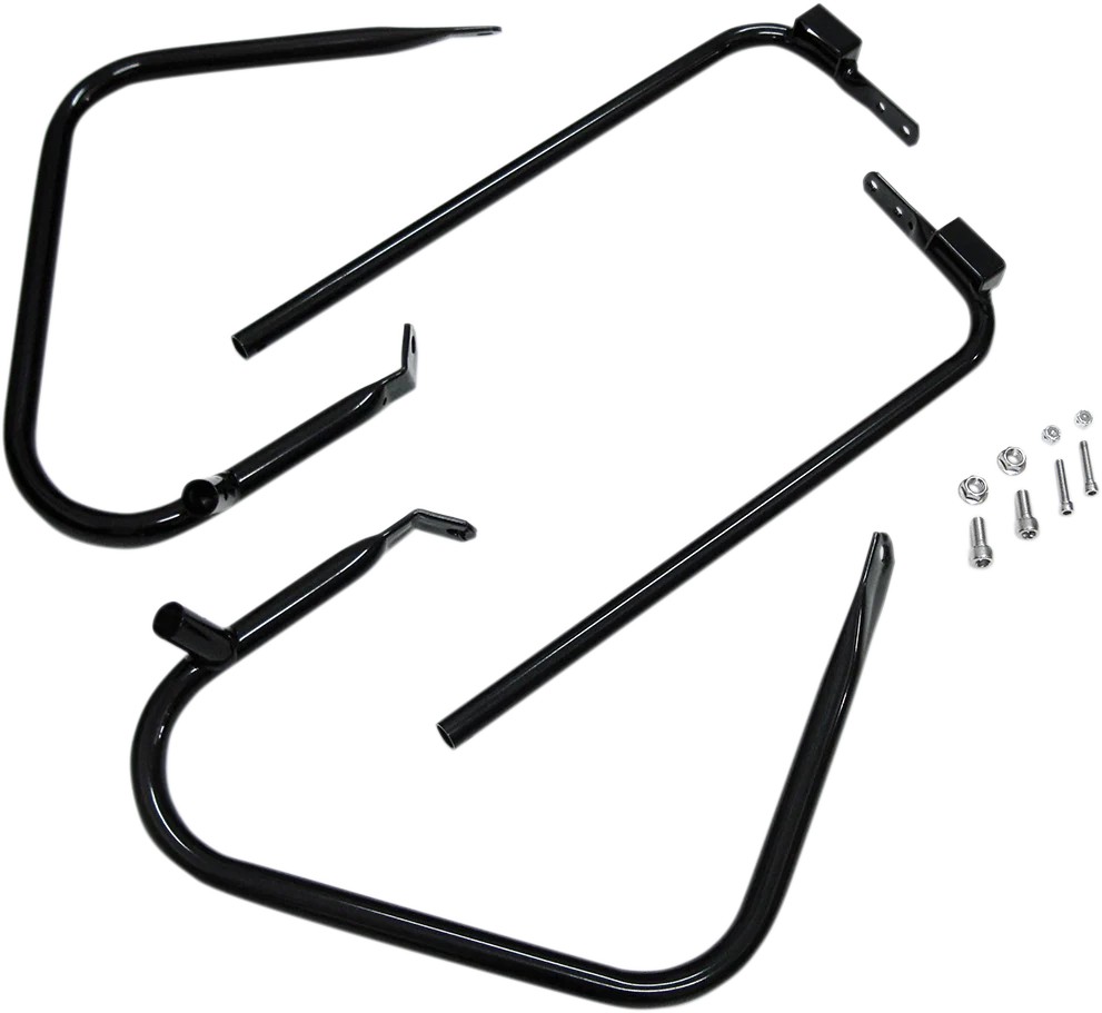 DRAG SPECIALTIES Saddlebag Support Kit - Black - FL '97-'08 21026B