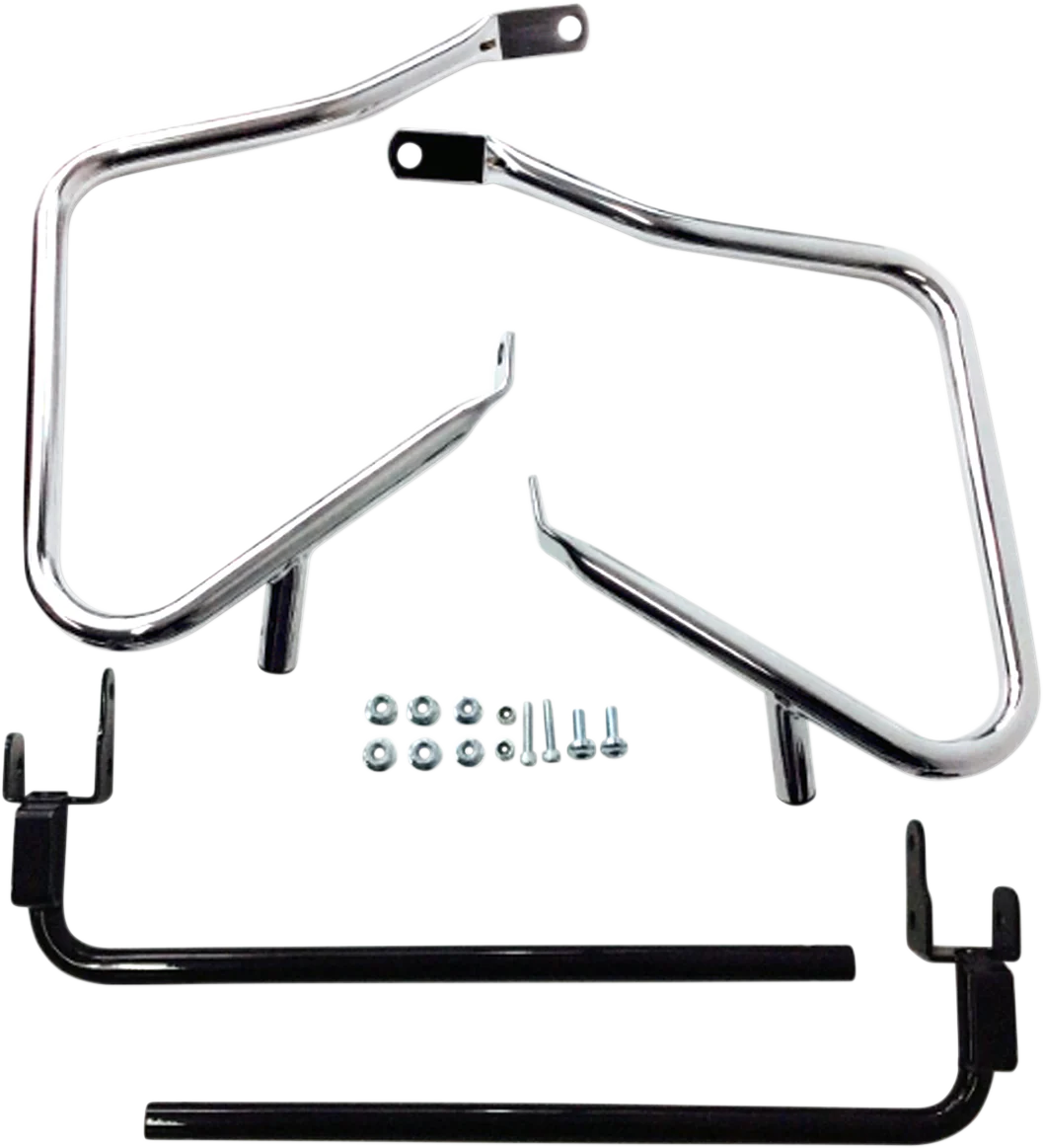 DRAG SPECIALTIES Saddlebag Support Kit - Chrome - FLT '14-'23 21028