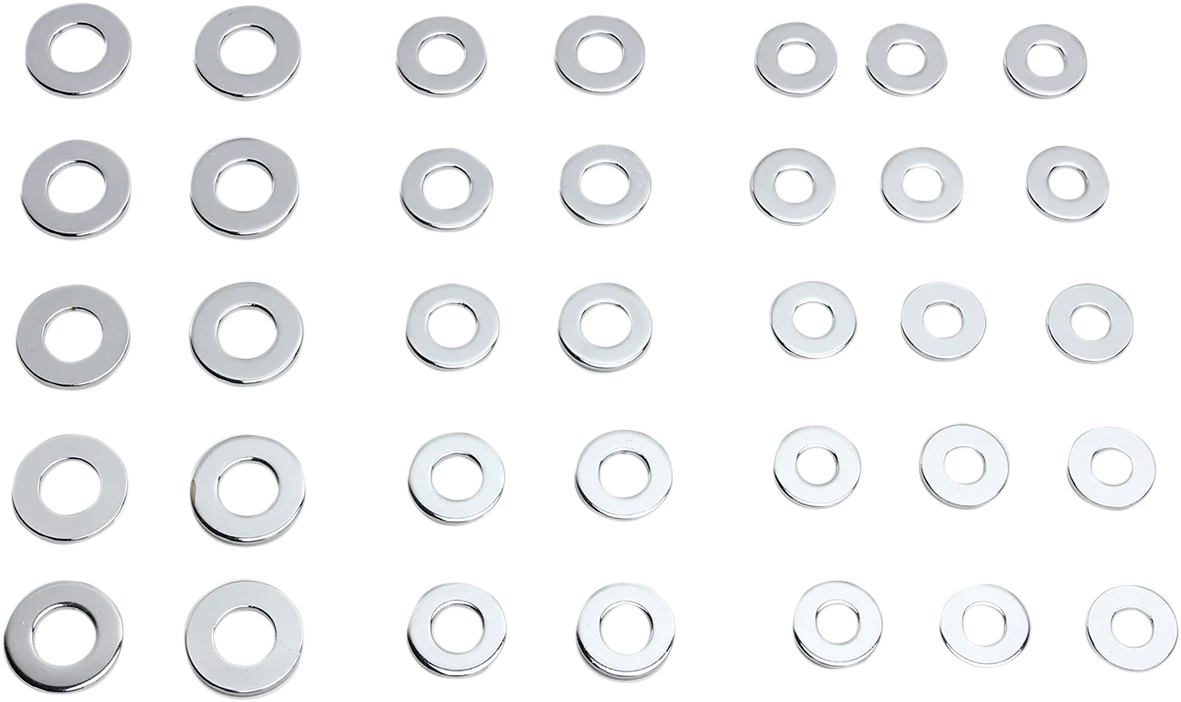 DRAG SPECIALTIES Washers - S.A.E - Chrome - Kit MPBDR6