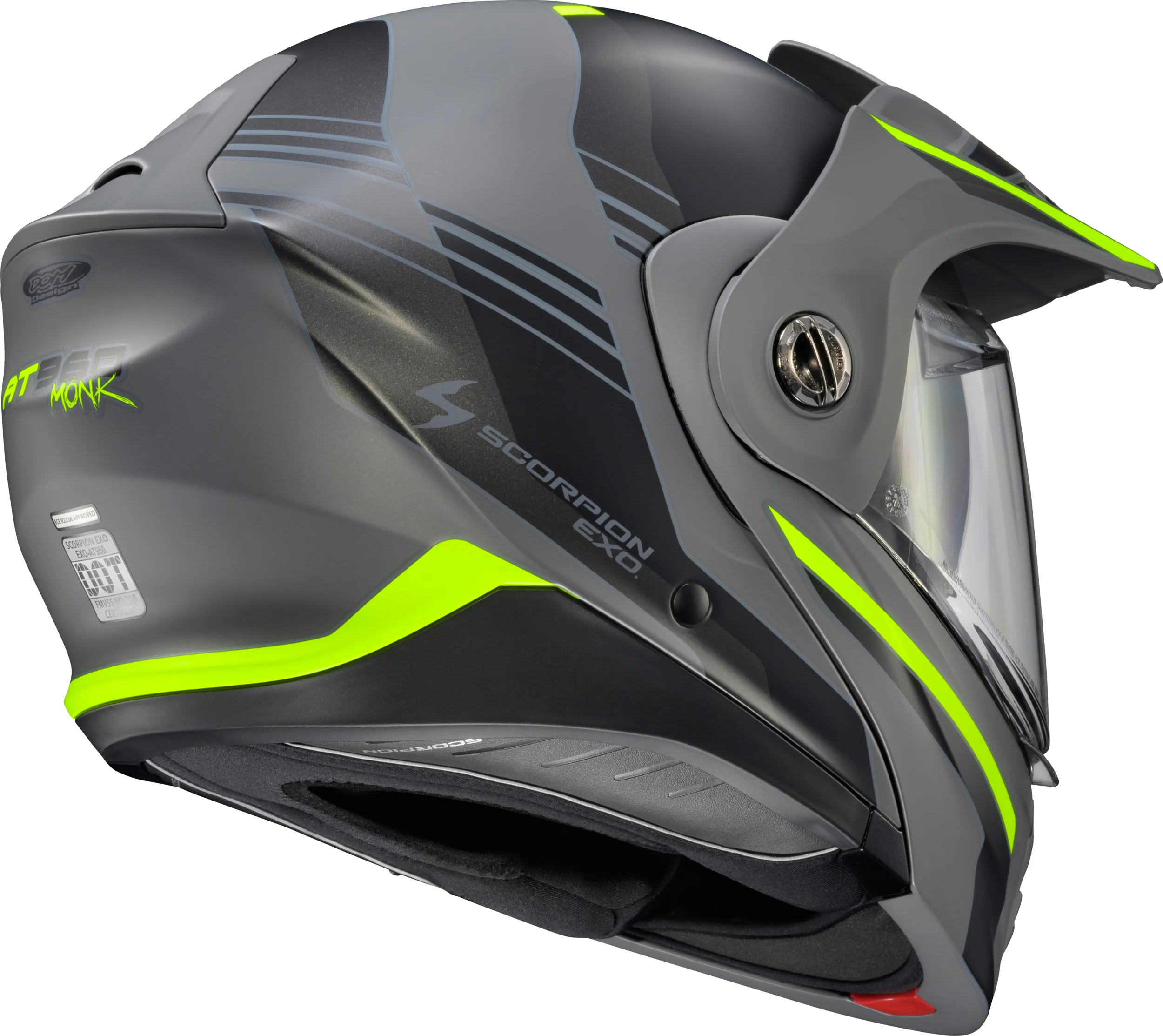 Exo At960 Modular Helmet Monk Grey/Hi Viz Lg - Image 2