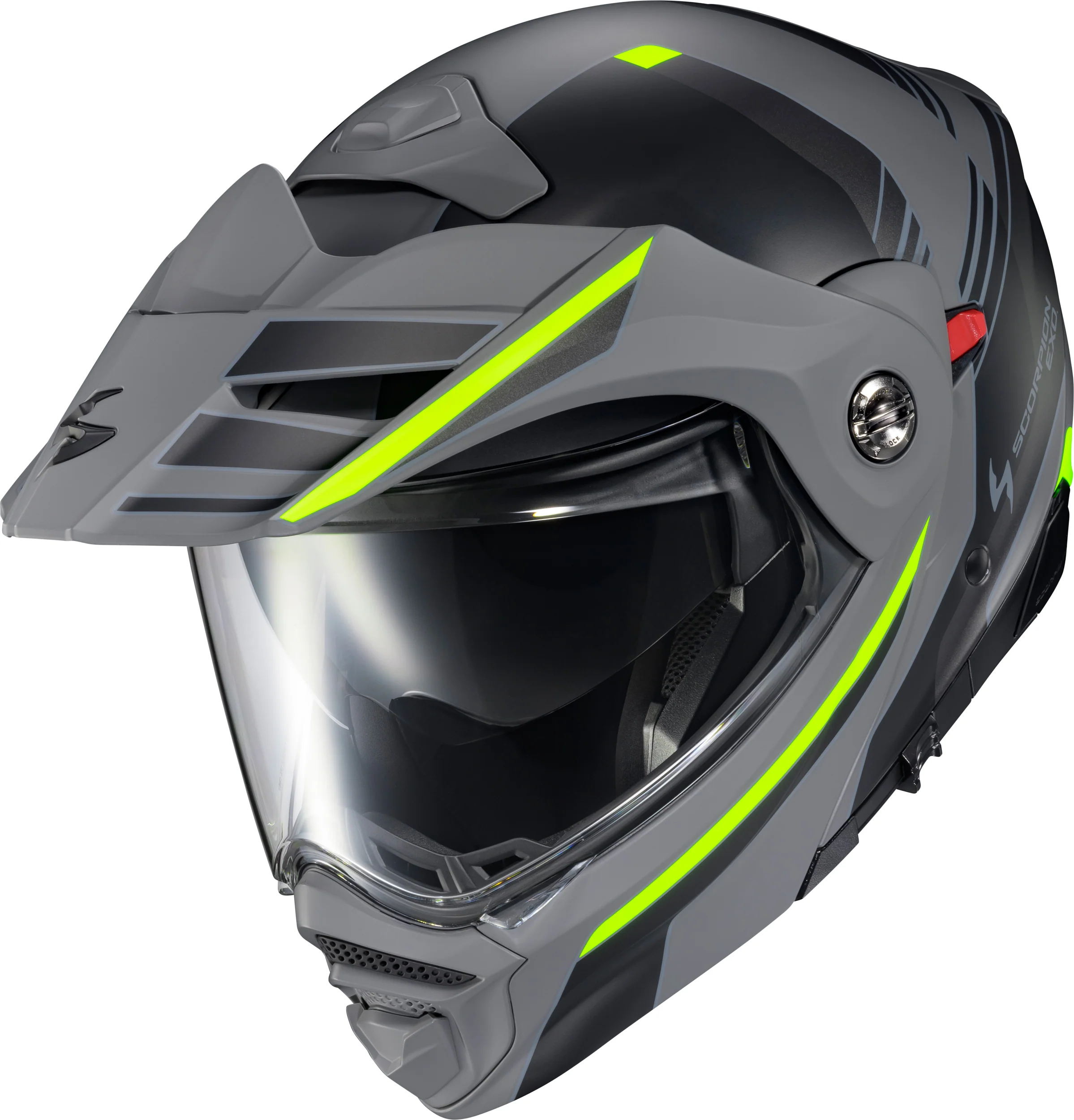 Exo At960 Modular Helmet Monk Grey/Hi Viz Lg - Image 3