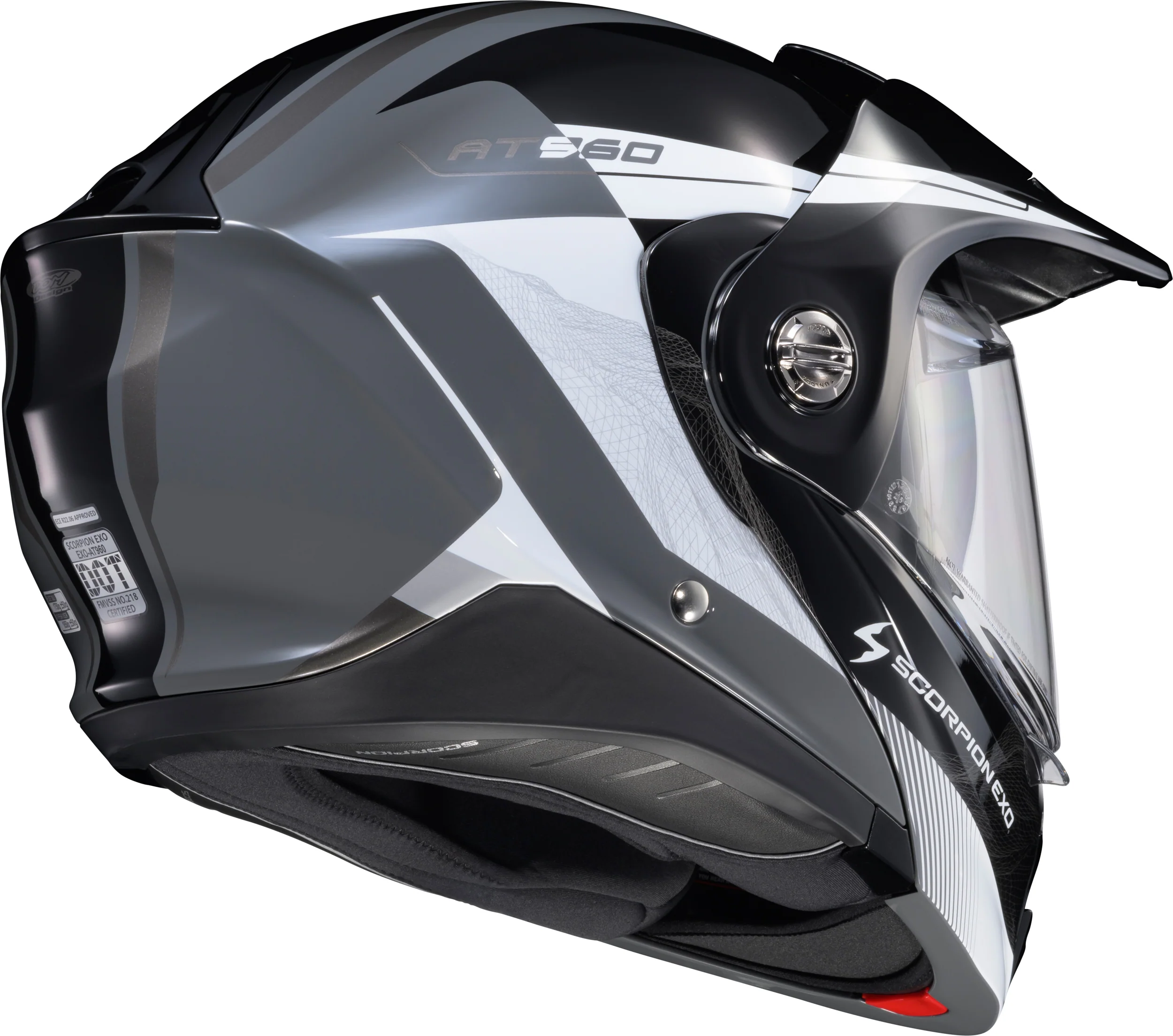 Exo At960 Modular Helmet Topographic 2 Blk/Wht/Grey Lg - Image 2