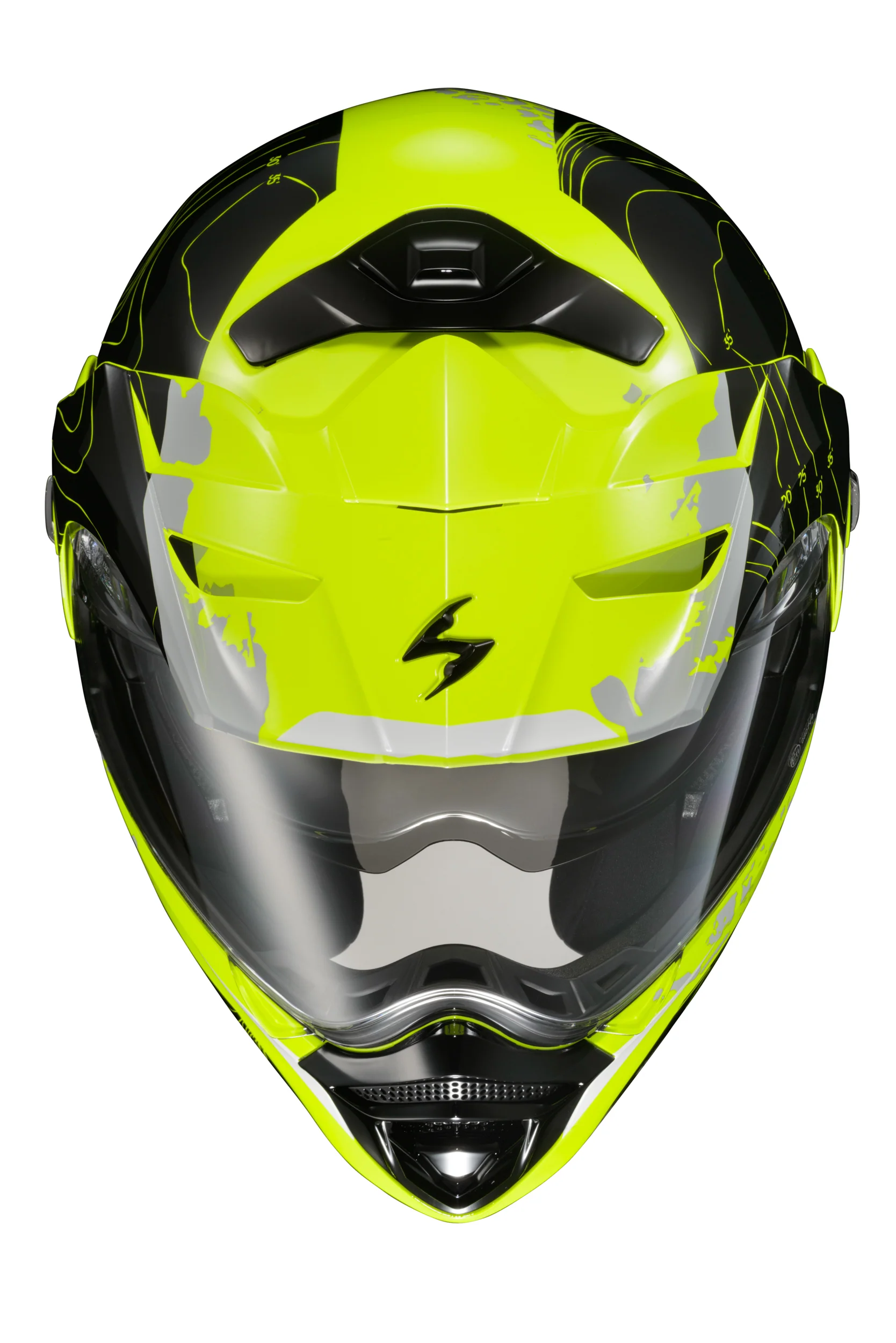 Scorpion - Exo At960 Modular Helmet Topographic Hi Vis/Black Lg - Image 2