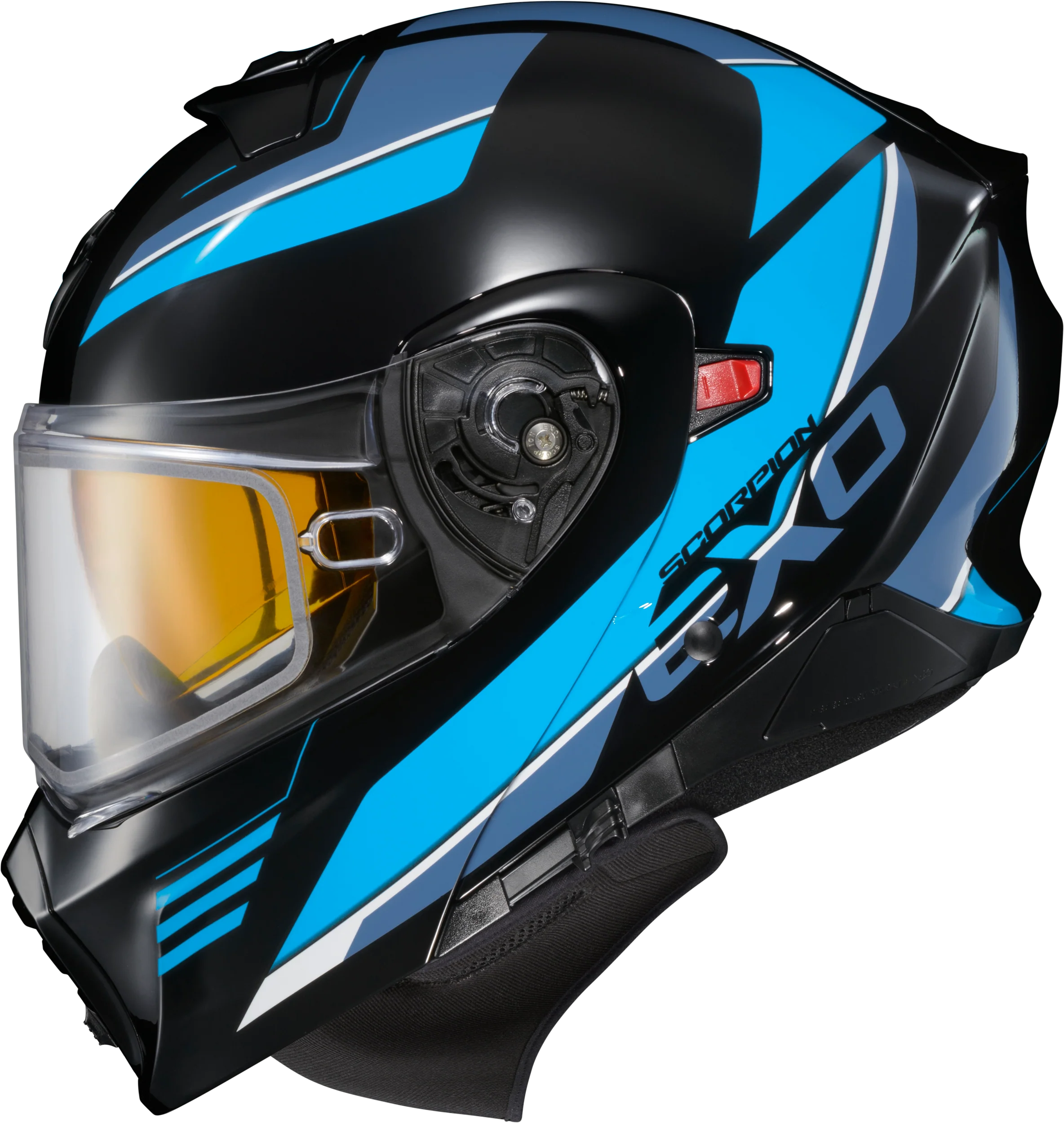 Scorpion - Exo Gt930 Cold Weather Helmet Modulus Blk/Blu Lg (Dual Pane)