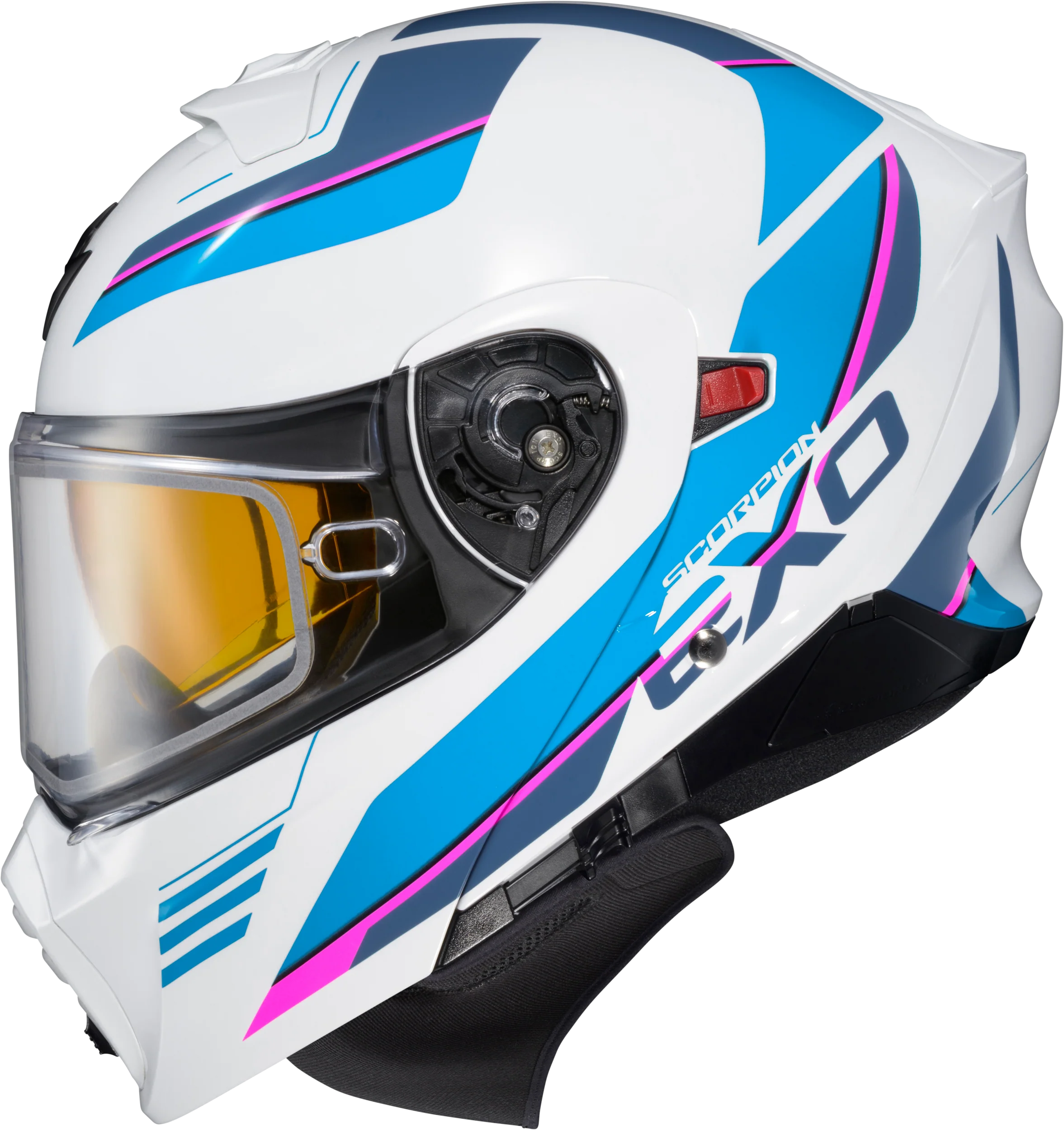 Scorpion - Exo Gt930 Cold Weather Helmet Modulus Wht/Blu 2x (Dual Pane)