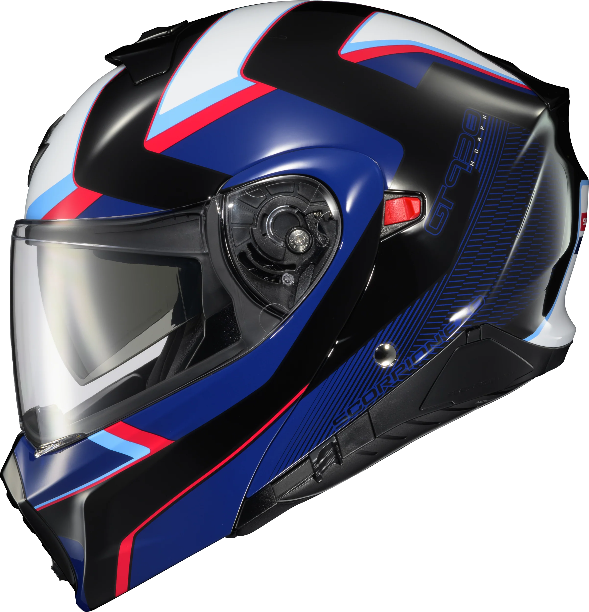 Scorpion - Exo Gt930 Transformer Helmet Morph Blue/Red Md - Image 3