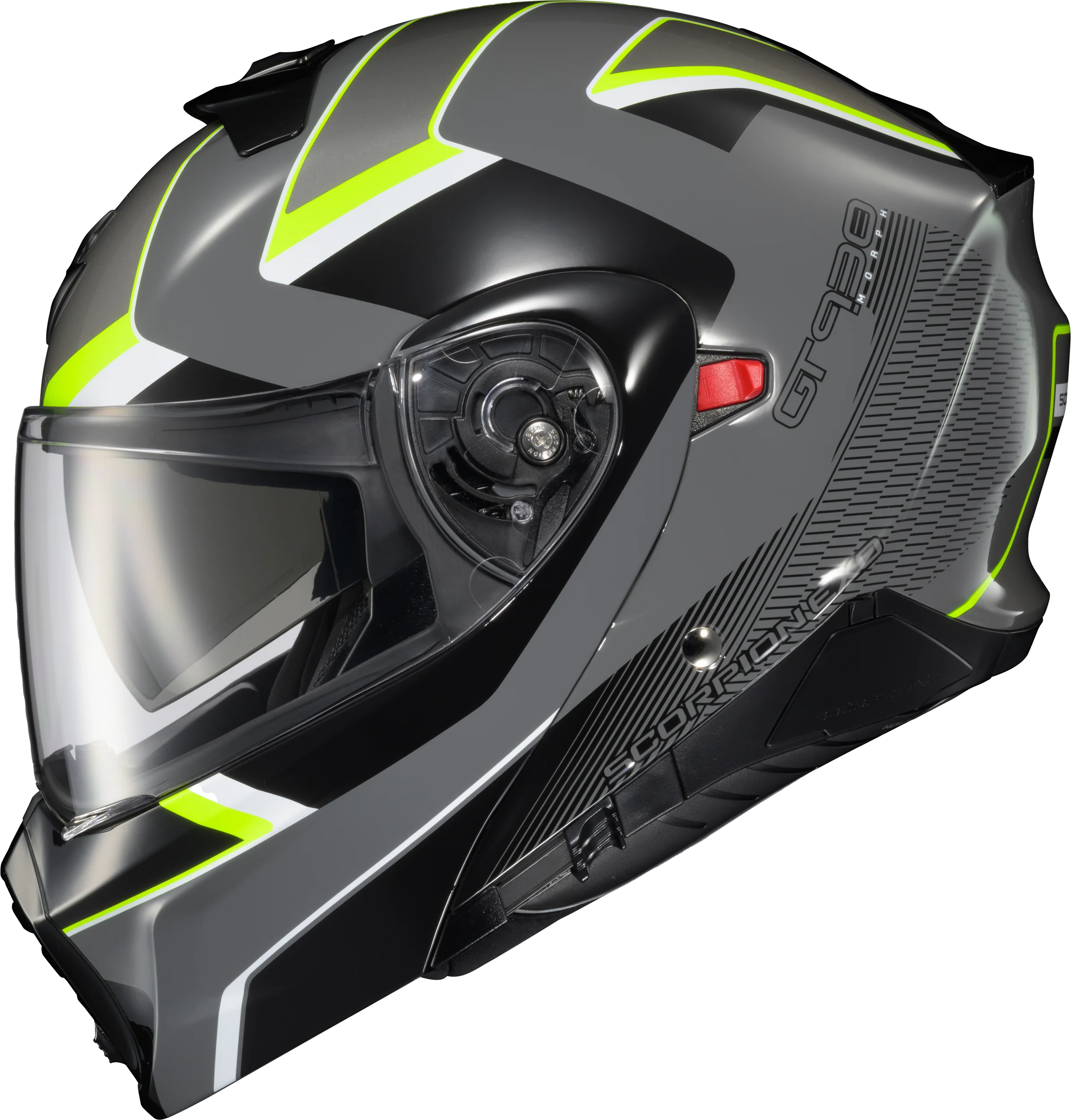 Scorpion - Exo Gt930 Transformer Helmet Morph Grey/Hi Viz Sm