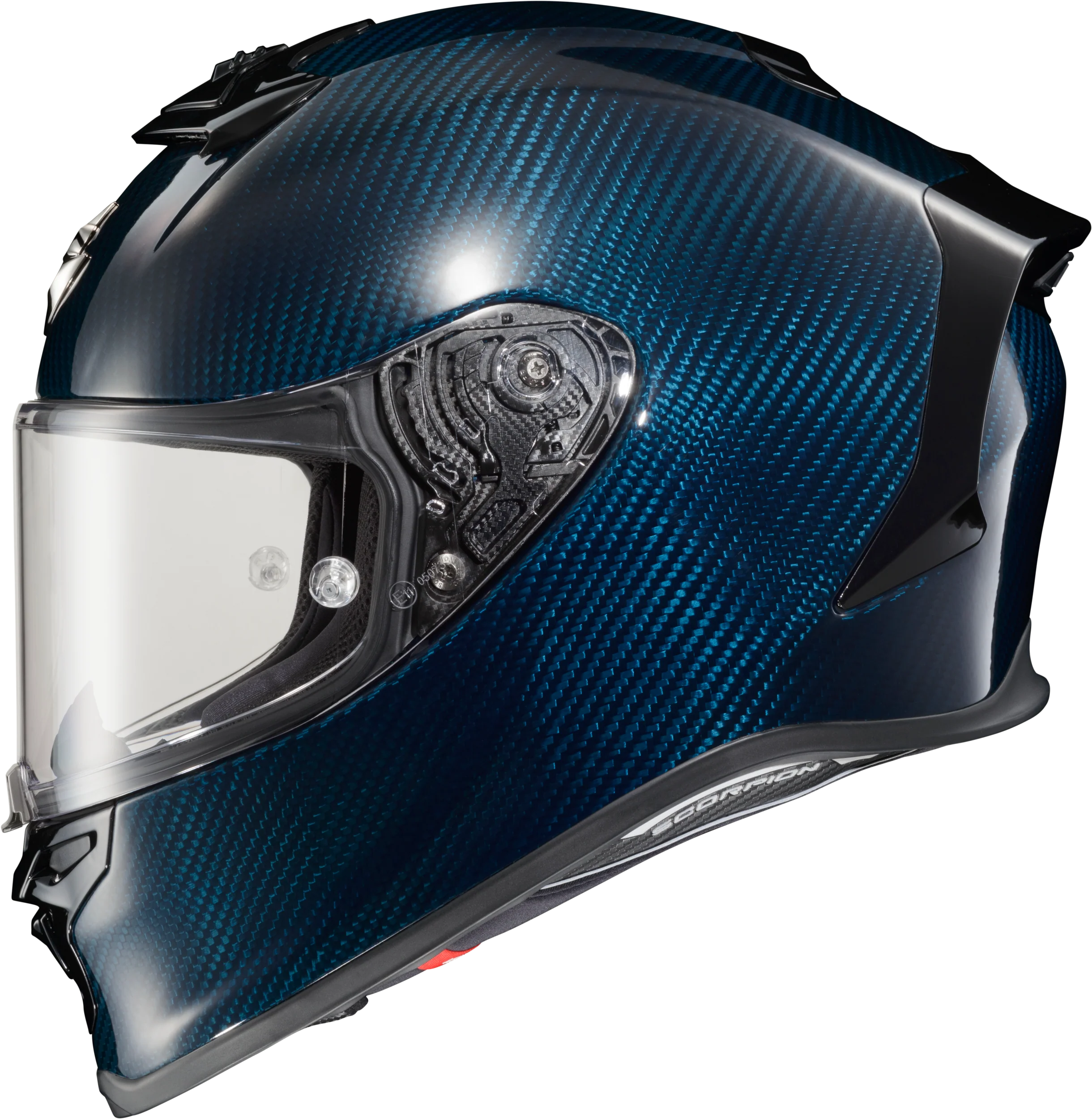Scorpion - Exo R1 Air Full Face Helmet Carbon Blue Xs - Image 4