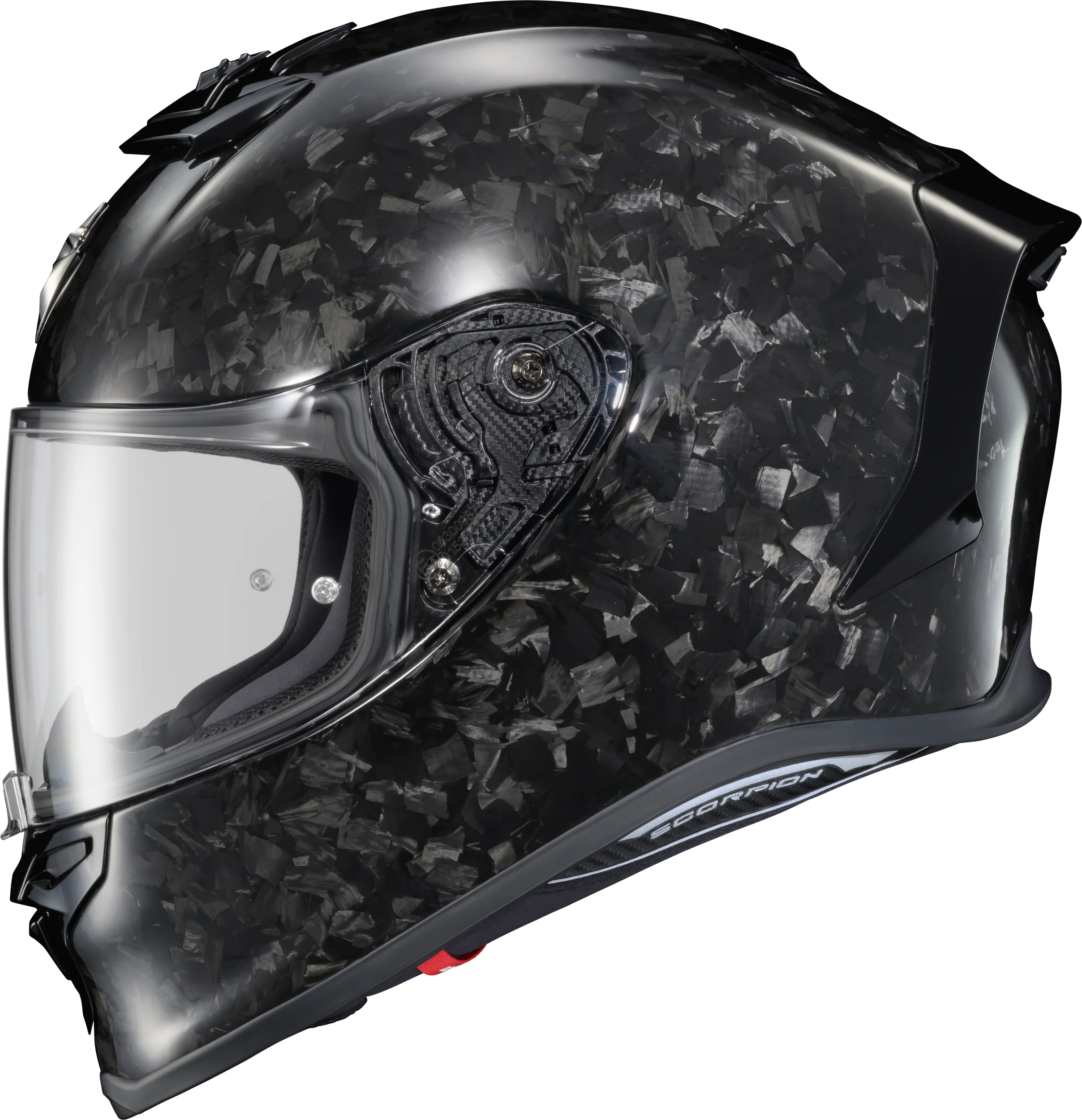 Scorpion - Exo R1 Air Full Face Helmet Carbon Onyx Gloss Black Md